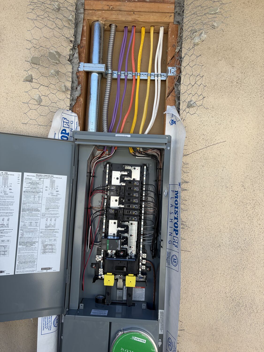 Upgraded residential electrical breaker panel