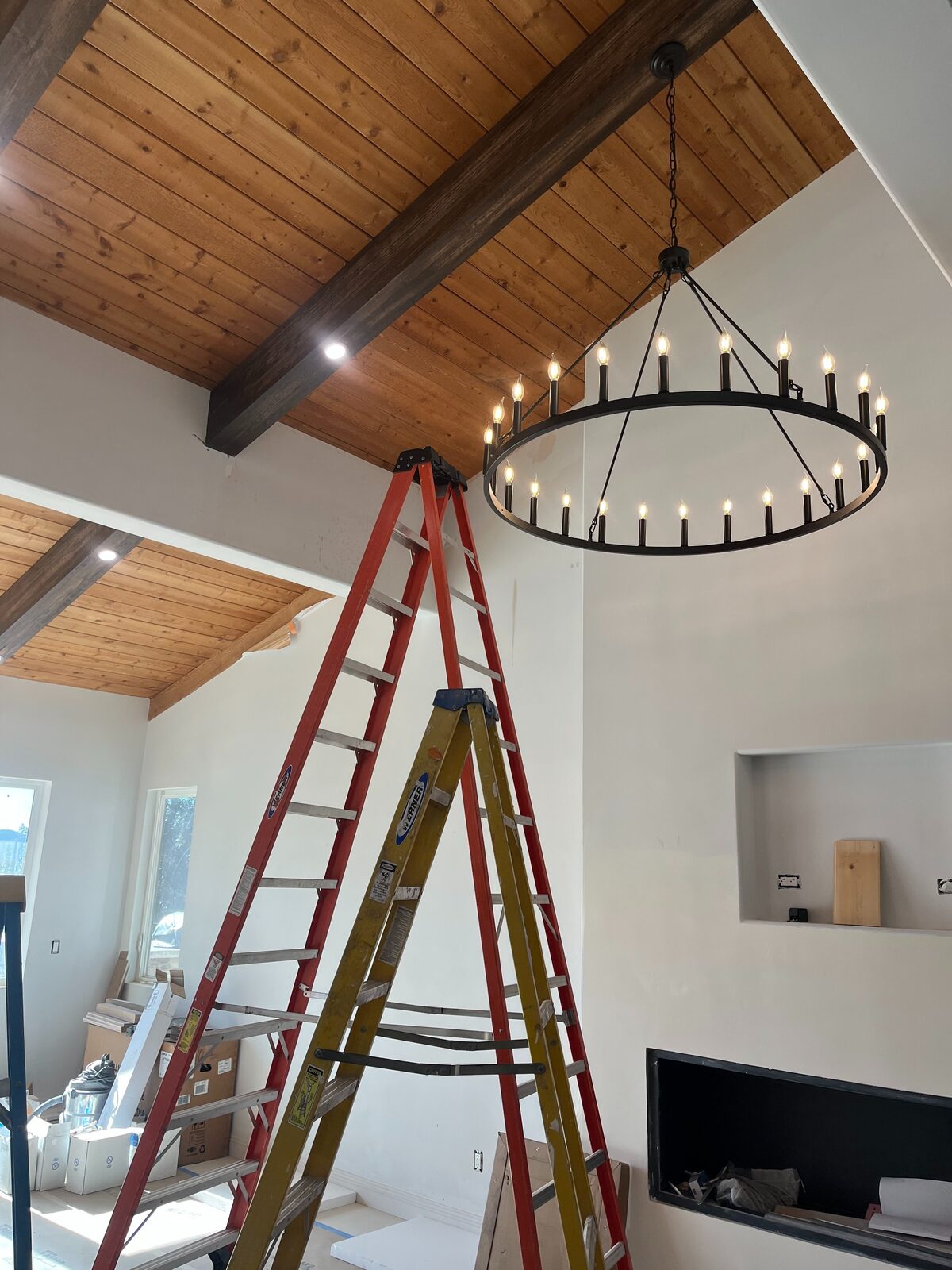 Chandelier and specialty lighting installation in the Inland Empire